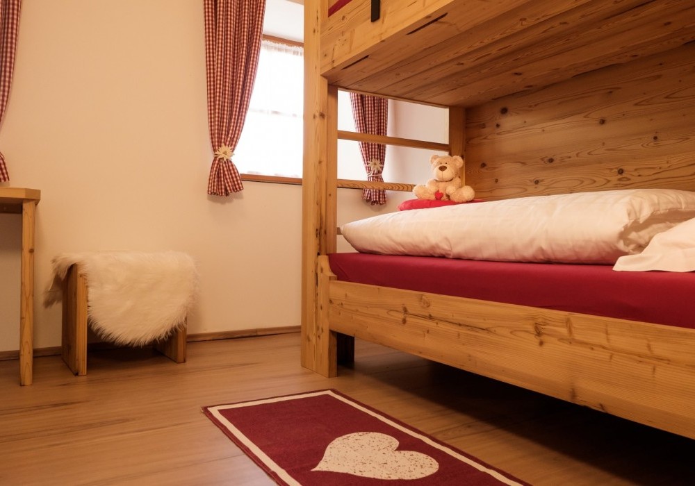 room with bunk bed